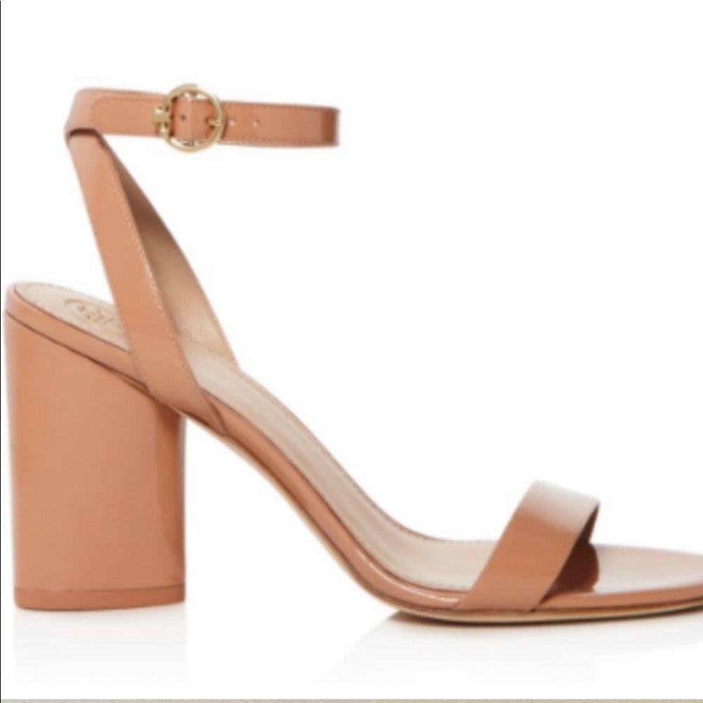 Tory Burch nude tan block heel sandals 8.5